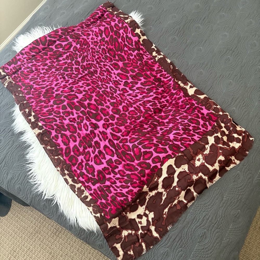 Joan Rivers Animal Leopard Giraffe Print Long Sca… - image 8